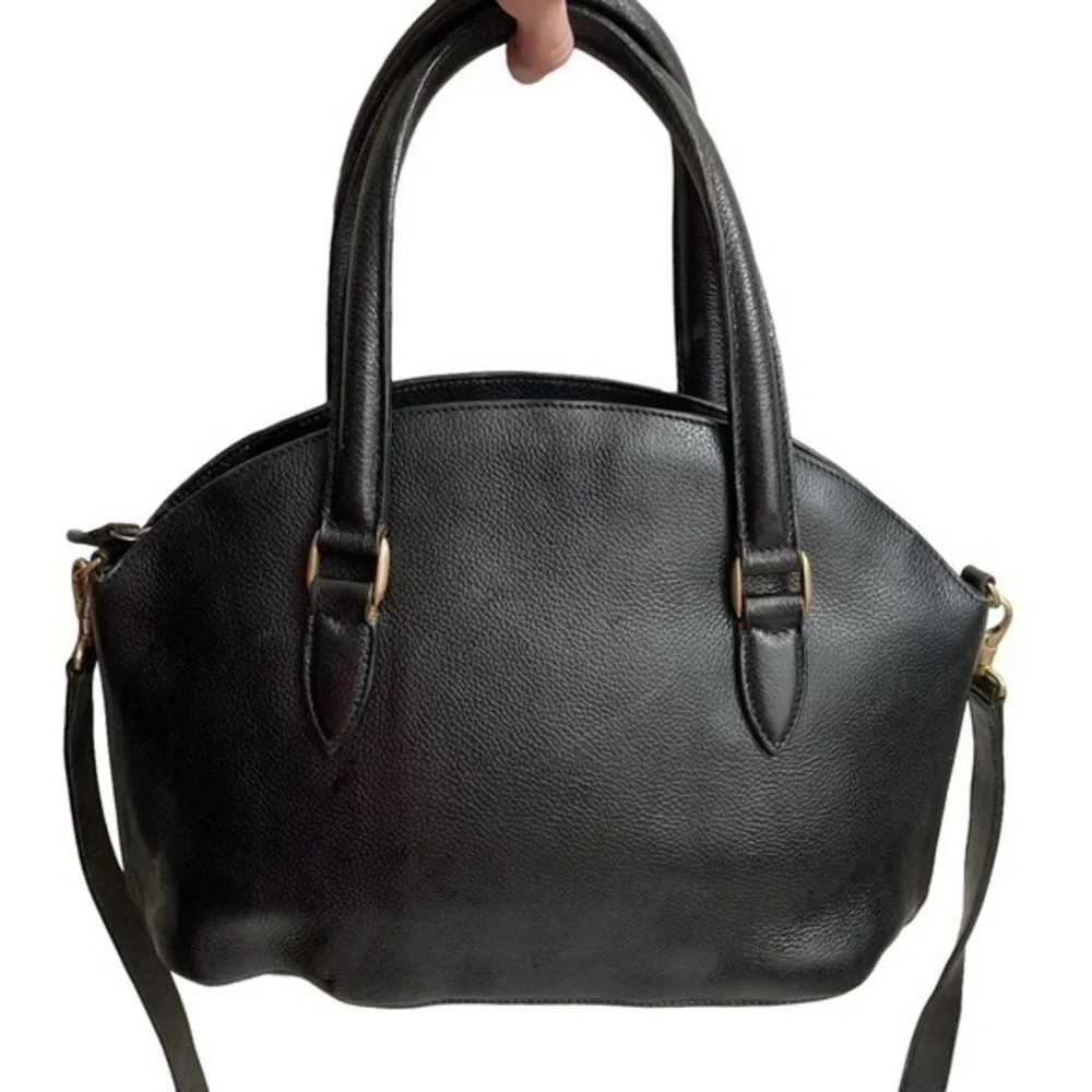 Coach RARE vintage black leather madison savoy bag made in Italy